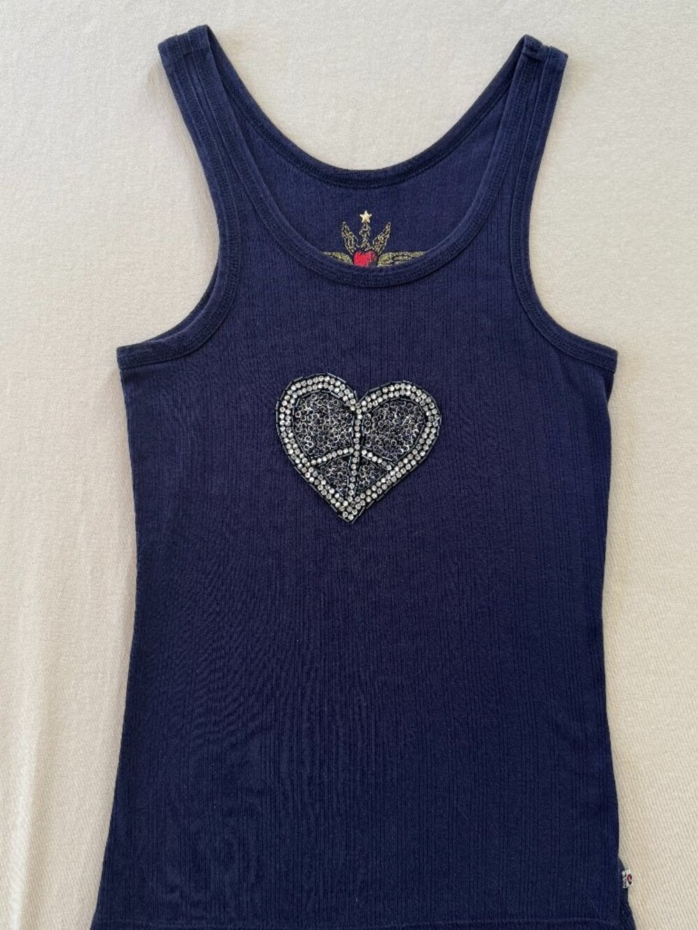 Twisted Heart Blue Tank Top